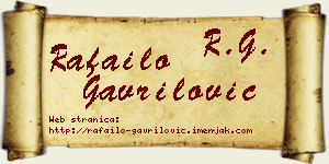 Rafailo Gavrilović vizit kartica